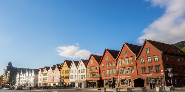 Bryggen i Bergen. Foto av Audun Nygaard