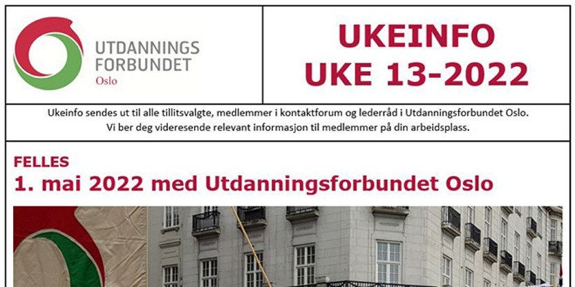 Faksimile av UKEINFO 13-2022. Illustrasjon.