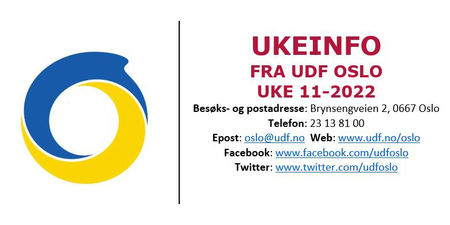 Plakat med logo og tekst UKEINFO 11-2022