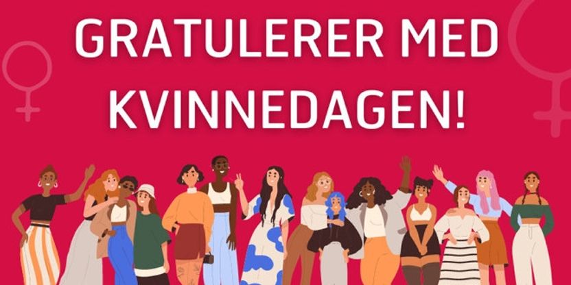 Bildet viser tegnet plakat av ulike kvinner