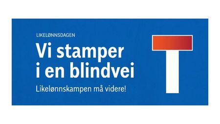 Bilde med teksten: Vi stamper i en blindvei