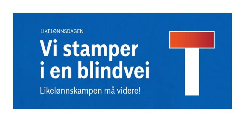 Bilde med teksten: Vi stamper i en blindvei