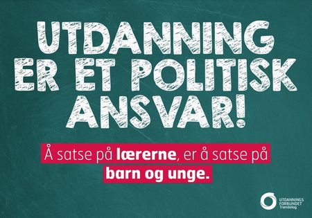 Utdanning er et politisk ansvar - tekstbilde