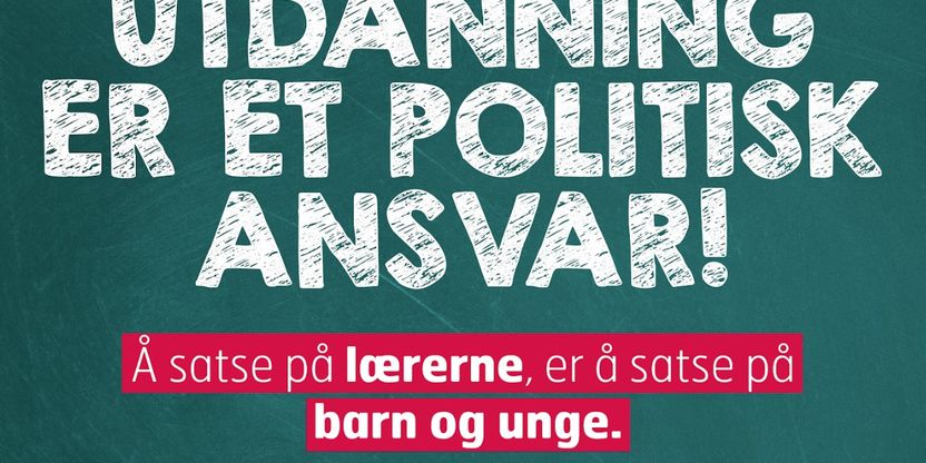 Utdanning er et politisk ansvar - tekstbilde