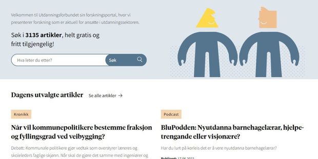 Søk blant 3100 artikler om forskning på utdanningsfeltet, helt gratis og fritt tilgjengelig!