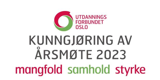 Banner med teksten "Kunngjøring av Årsmøte 2023"