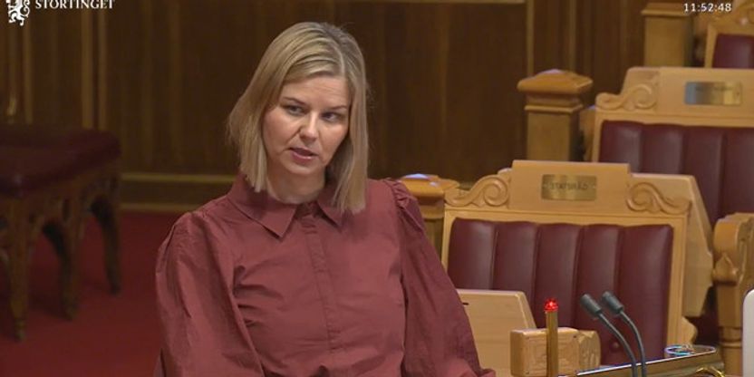 Guri Melby i spørretimen på stortinget onsdag 20.01.01