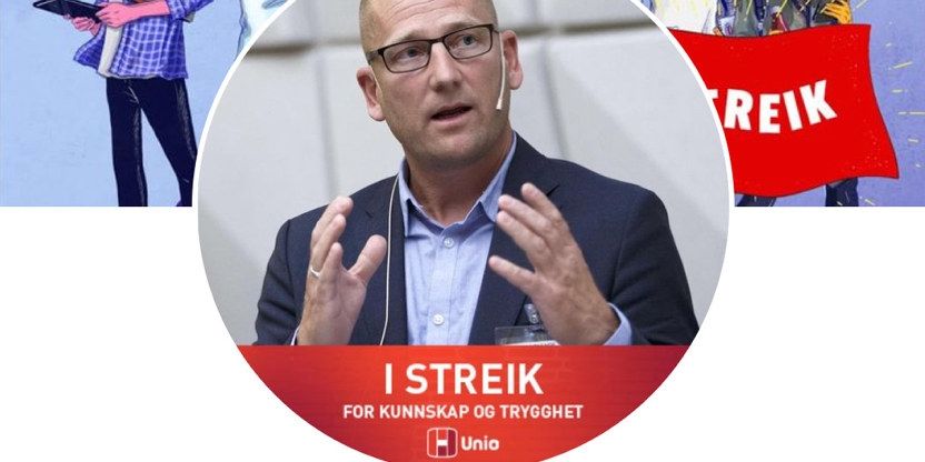 Bilde av Steffen Handal-profil på Facebook med streikeramme.