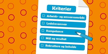 Omslaget på rapporten viser de fem kriteriene som omtales i rapporten. Illustrasjon.