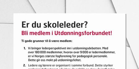 Bilde av plakaten Er du skoleleder?