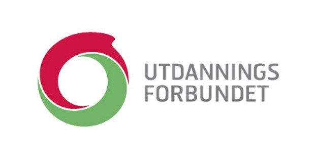 Utdanningsforbundets logo og navn. Illustrasjon.