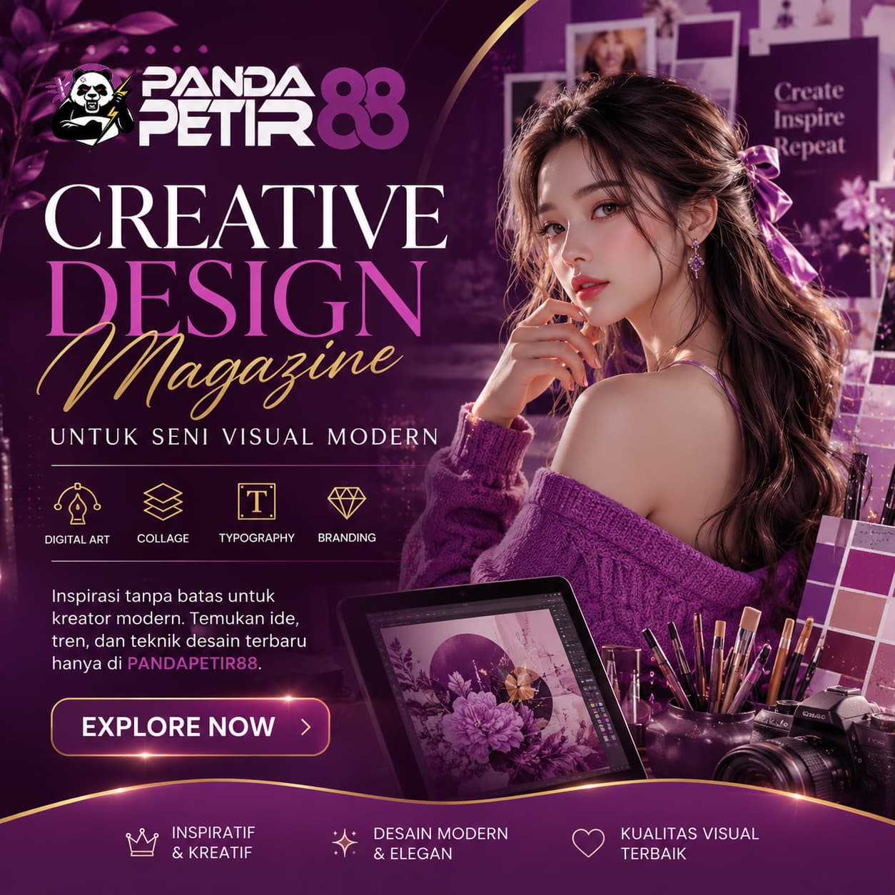 PANDAPETIR88 | Creative Design Magazine untuk Seni Visual Modern