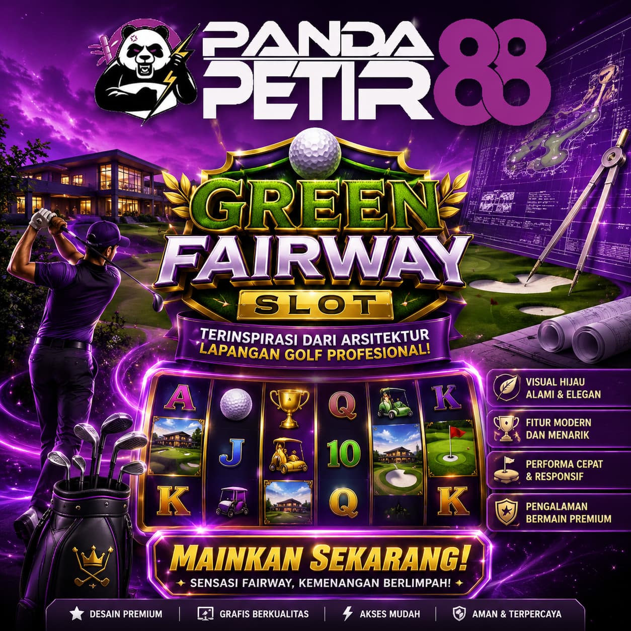 PANDAPETIR88: Green Fairway Slot dengan Konsep Golf Course Architect