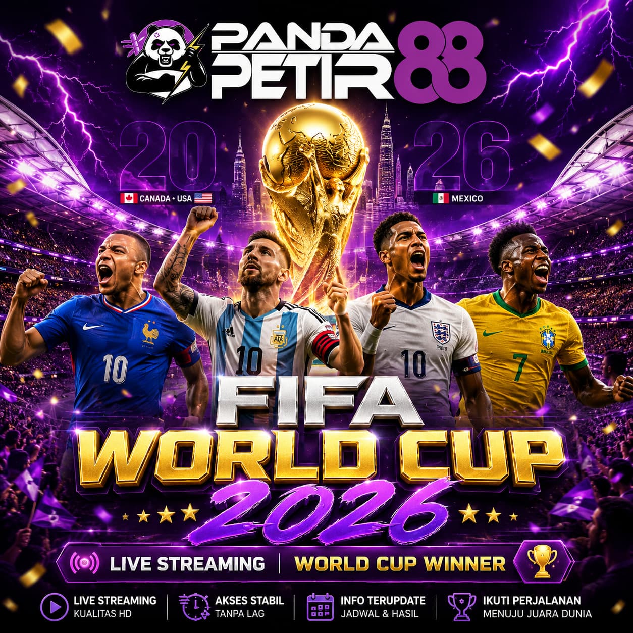 Daftar PANDAPETIR88 Bonus Piala Dunia 2026