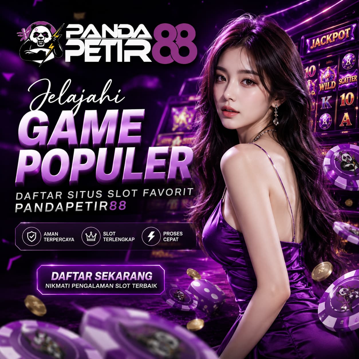 Thumbnail 1 of 3, Poster, PANDAPETIR88: Daftar Situs Slot Favorit untuk Menjelajahi Game Populer designed and sold by PANDAPETIR88.