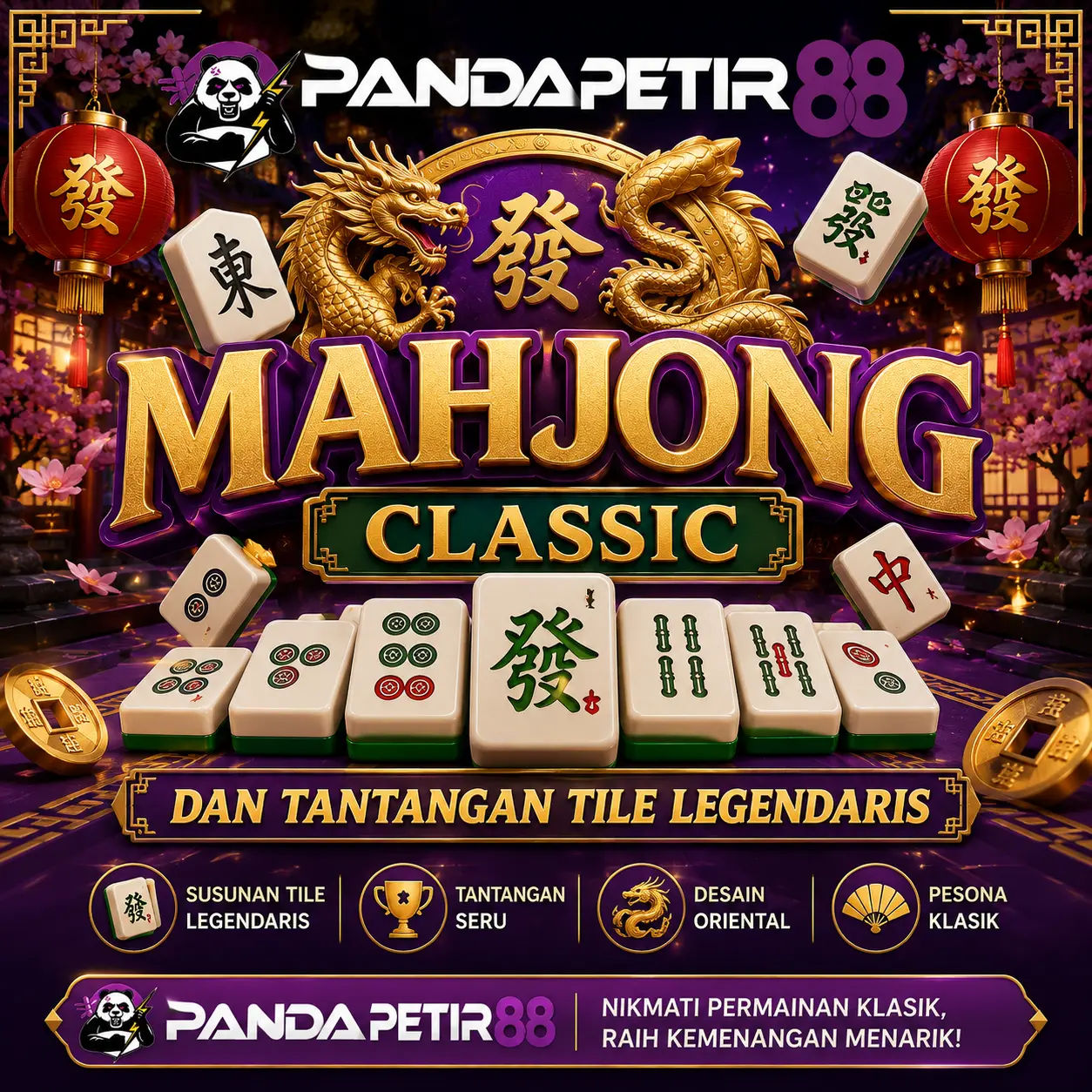 PANDAPETIR88 | Mahjong Classic dan Tantangan Tile Legendaris