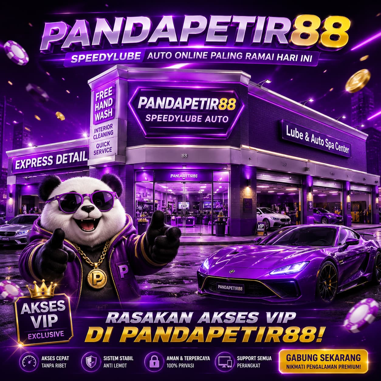 PANDAPETIR88 - SpeedyLube Auto Online Paling Ramai Hari Ini - Tampak Depan