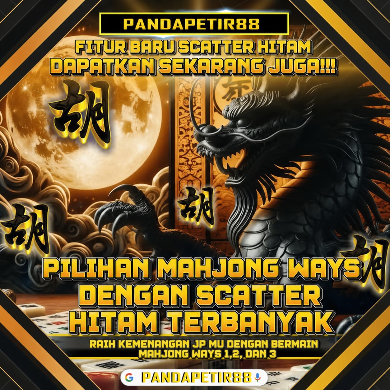 PANDAPETIR88: Mahjong Ways Pilihan Banyak Scatter Hitam Hari Ini