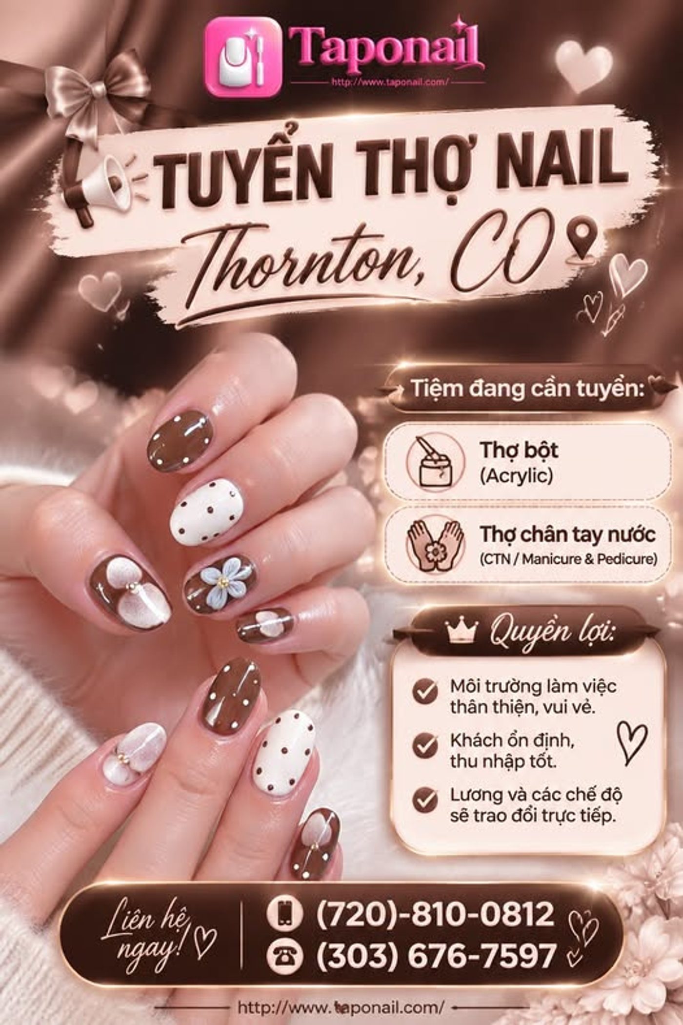 Tuyển Gấp Thợ Bột & Chân Tay Nước – Thornton, CO 80229