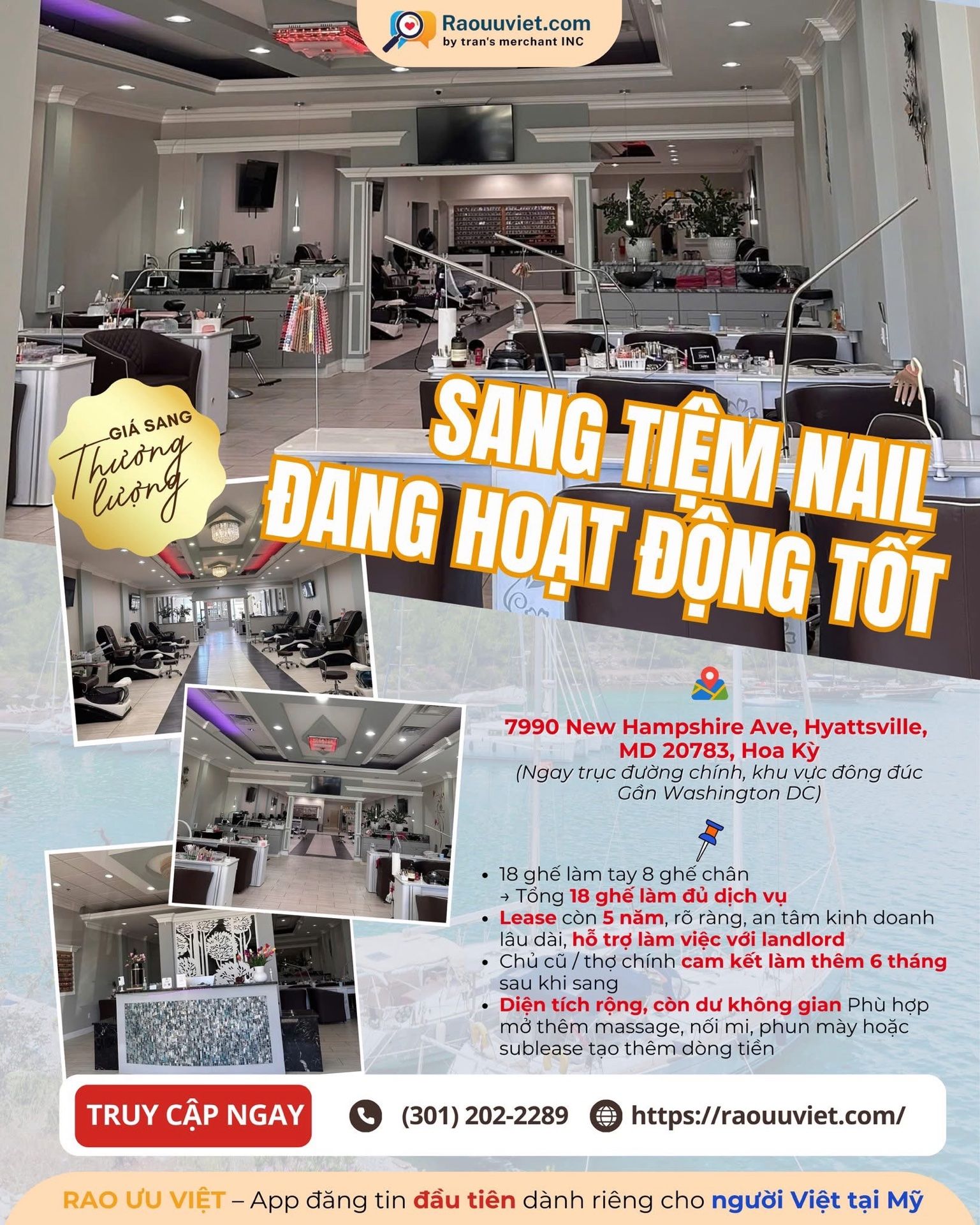 SANG TIỆM NAIL ĐANG HOẠT ĐỘNG TỐT - CÓ HỖ TRỢ - HYATTSVILLE, MD 🌟 - ảnh 1