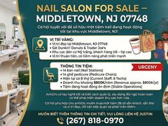 Tiệm Nail 14 Bàn Tại Middletown, NJ – Doanh Thu $800K/Năm