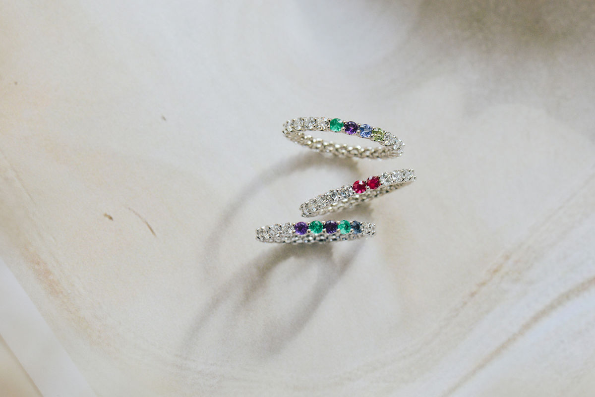 gemstone rings, ruby, aquamarine, alexandrite