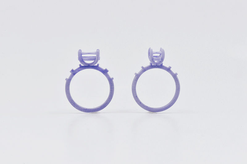 engagement rings resin model