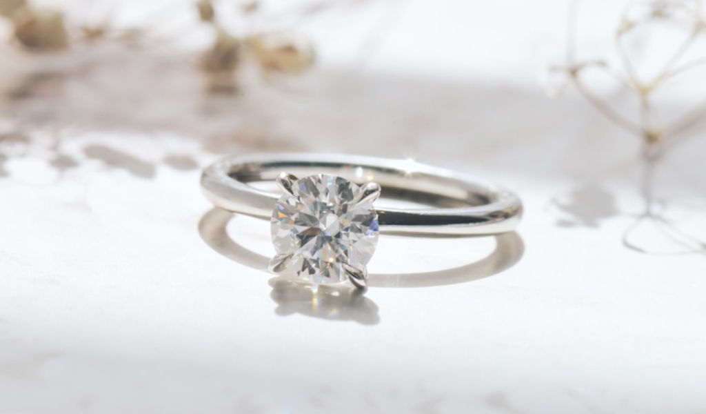white gold solitaire engagement ring