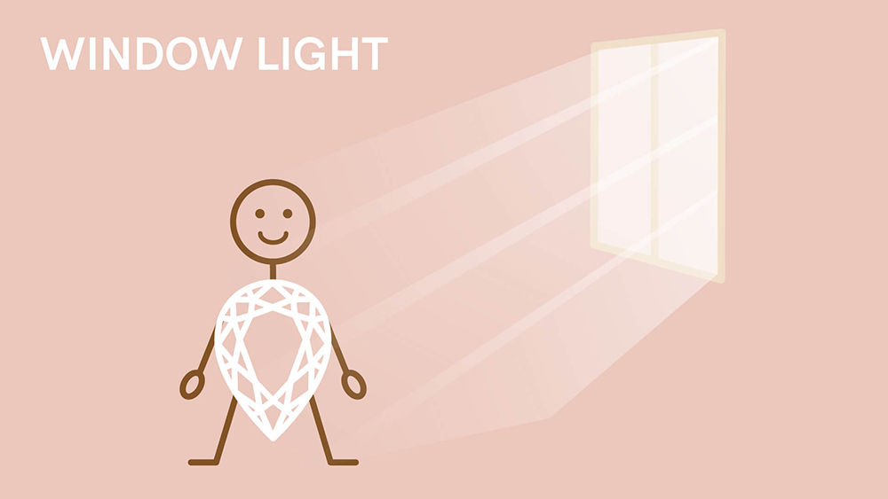 pear diamond ring under natural light