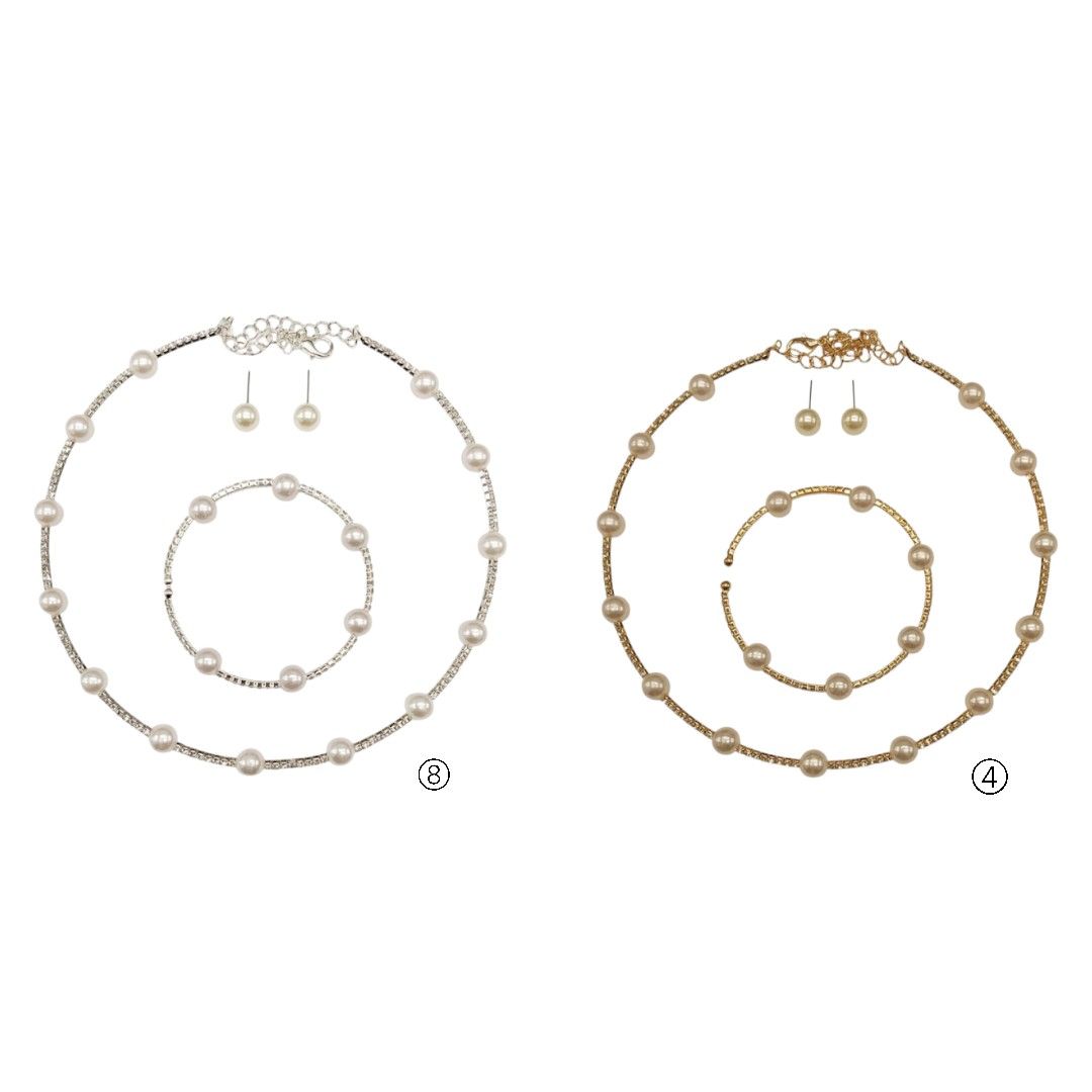 COLLAR DE PULSERA CON PENDIENTES DE TRES PIEZAS