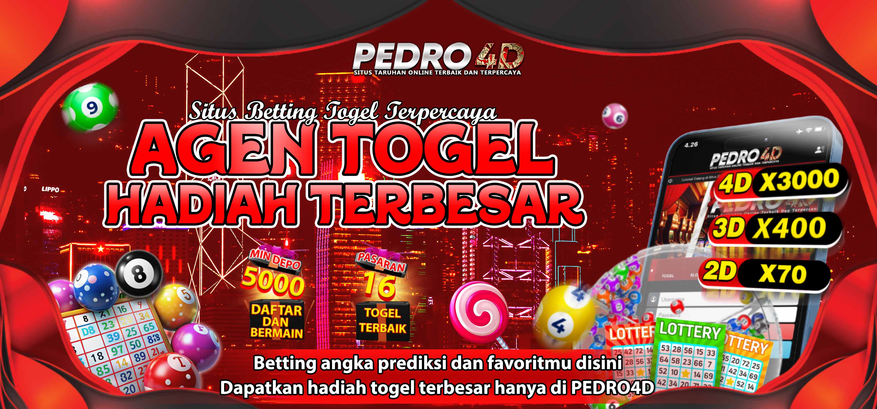 Agen Togel Hadiah Terbesar Pedro4D