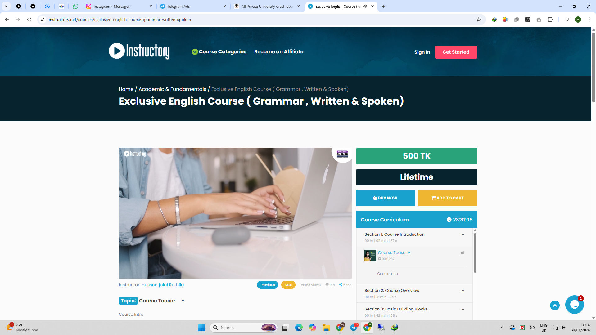 Exclusive English Course ( Grammar , Written & Spoken)