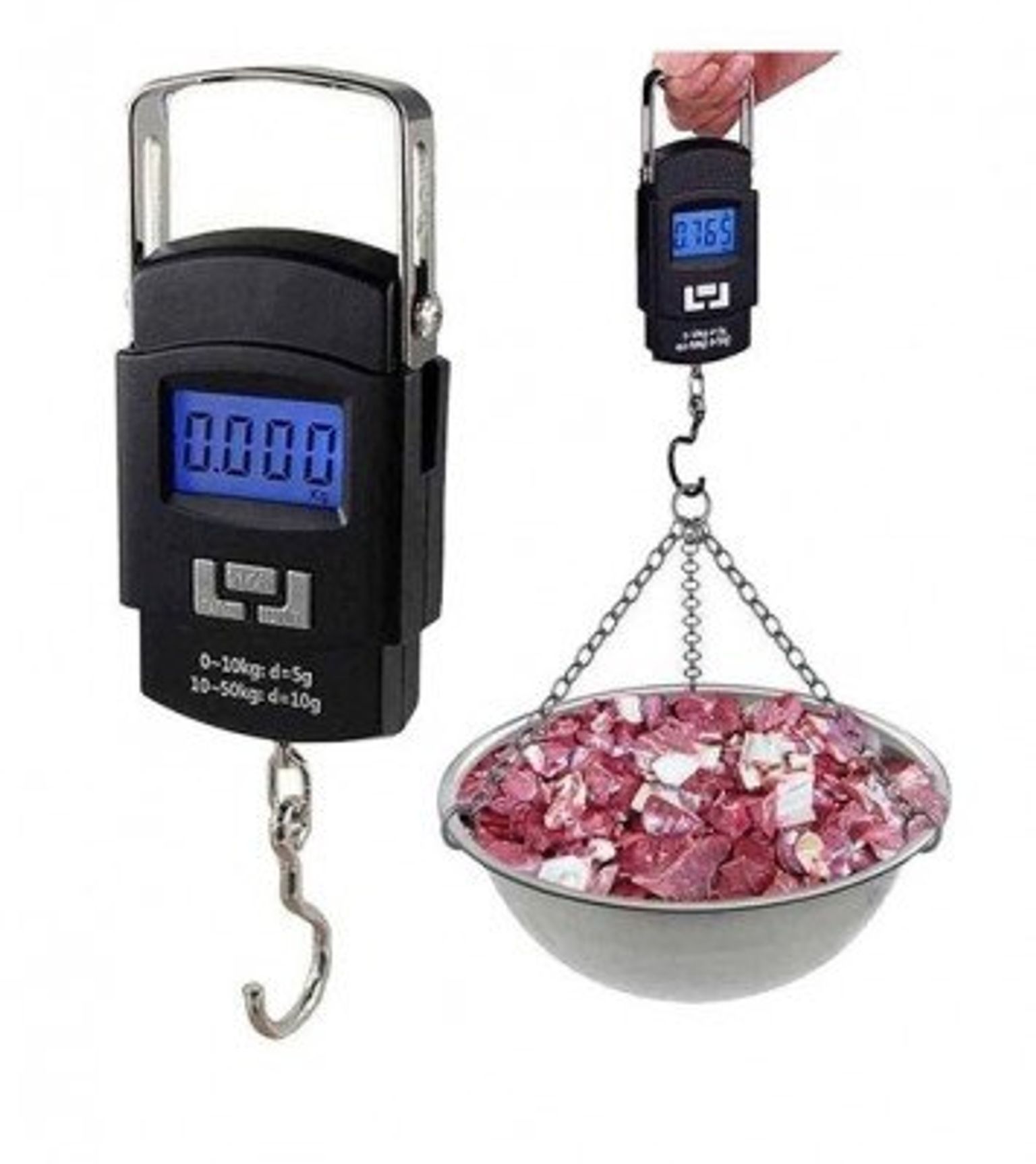 Digital Portable Mini Weight Scale 50KG – LCD Display Travel & Luggage Weighing Scale angle 2