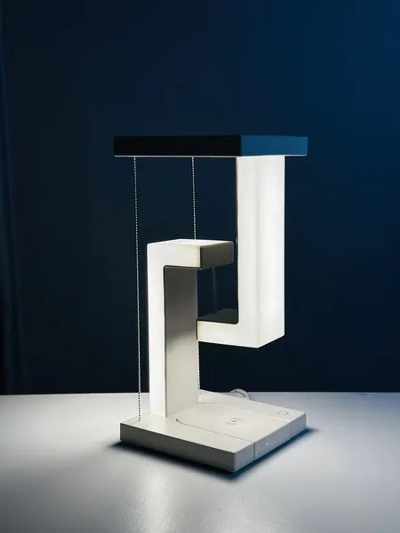 Anti gravity led desk lamp with wireless charger angle 3