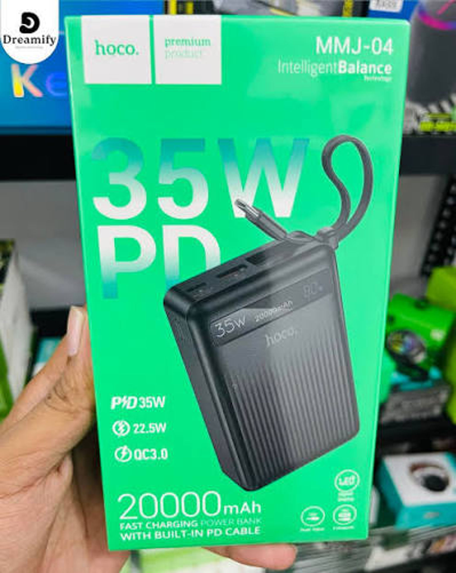 HOCO MMJ-04 20000mAh 35W PD Fast Charging Power Bank