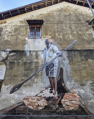 Street Art - "Fisherman" mural. 1