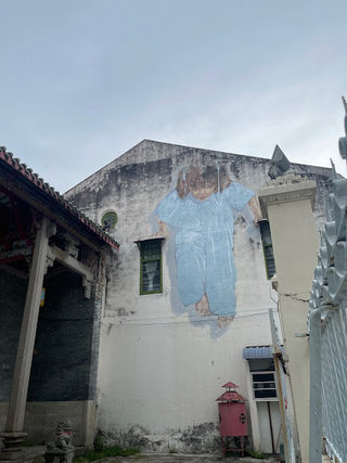 Street Art - Little Girl in Blue 3