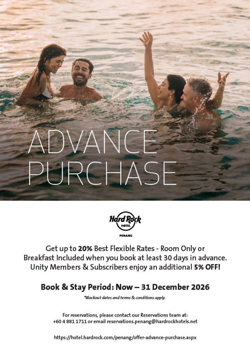 Advance Purchase by Hard Rock Hotel Penang
