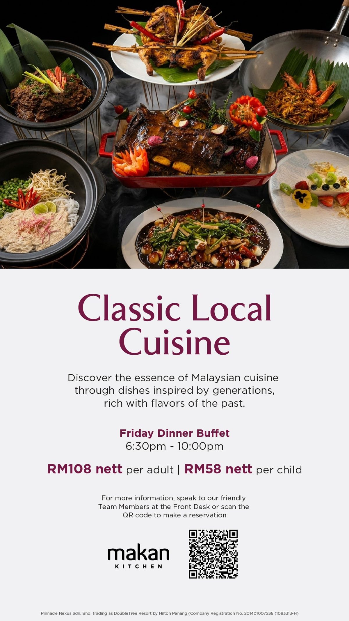 Classic Local Cuisine – Friday Dinner Buffet by DoubleTree Resort by Hilton Penang