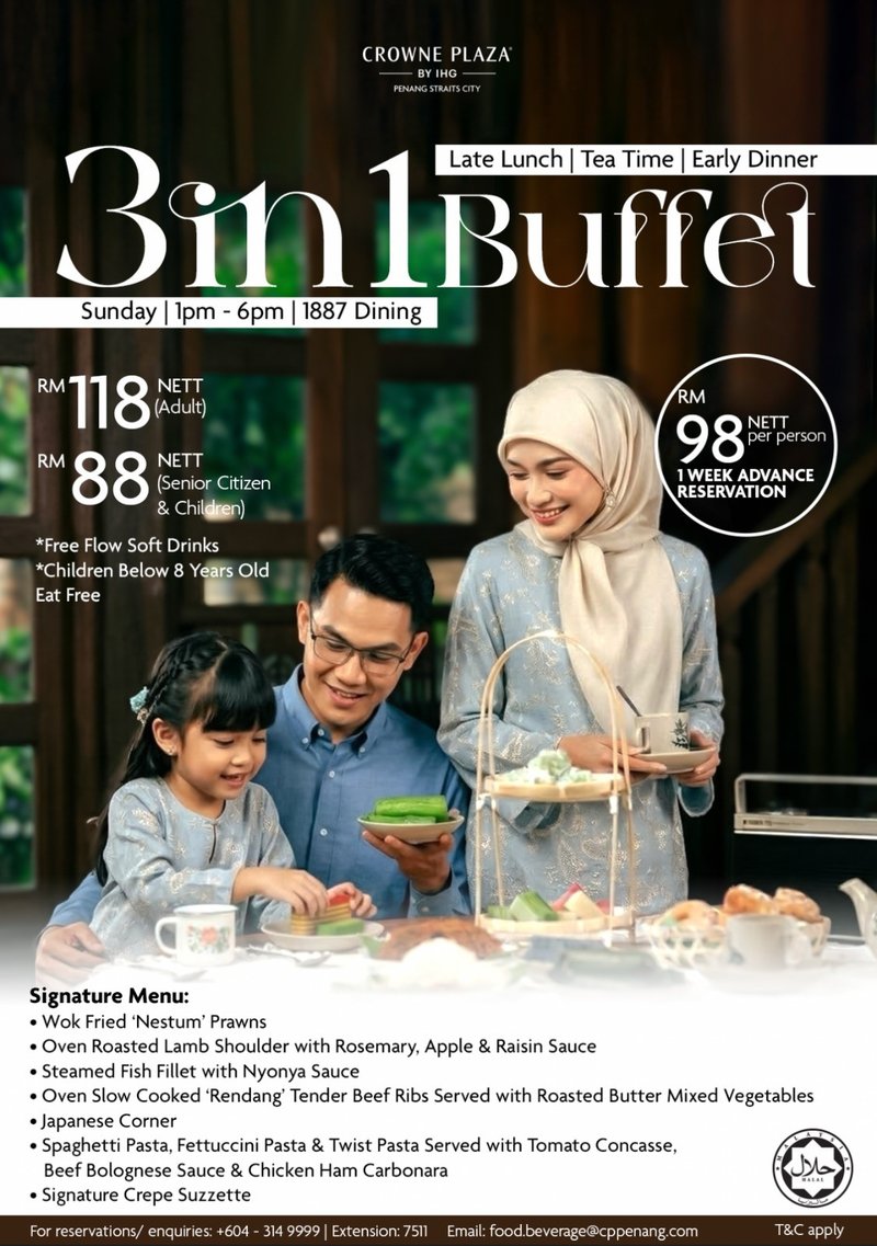 Family & Friends Hi-Tea Buffet – 3 in 1 Dining Experience