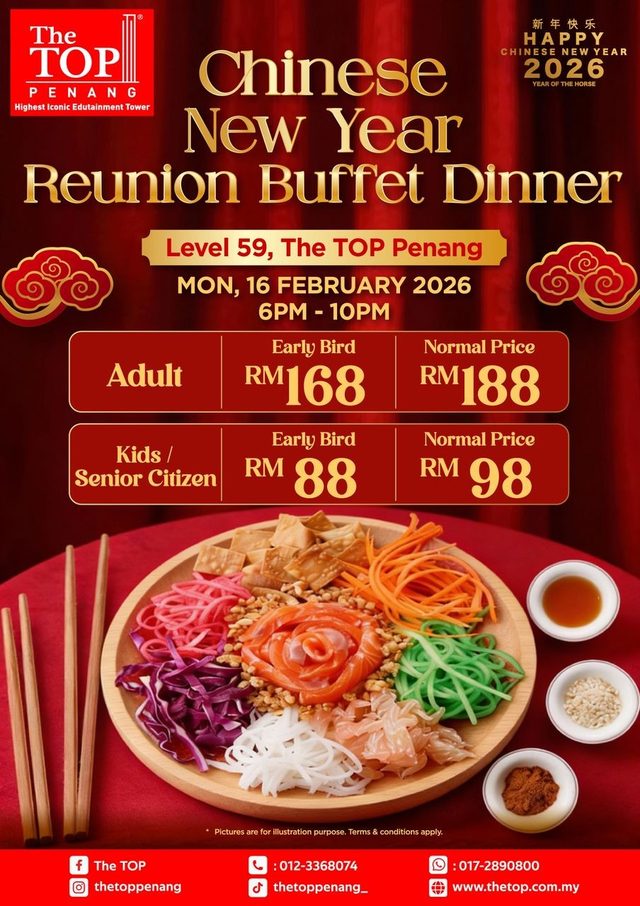Chinese New Year Eve Reunion Dinner by The TOP Penang