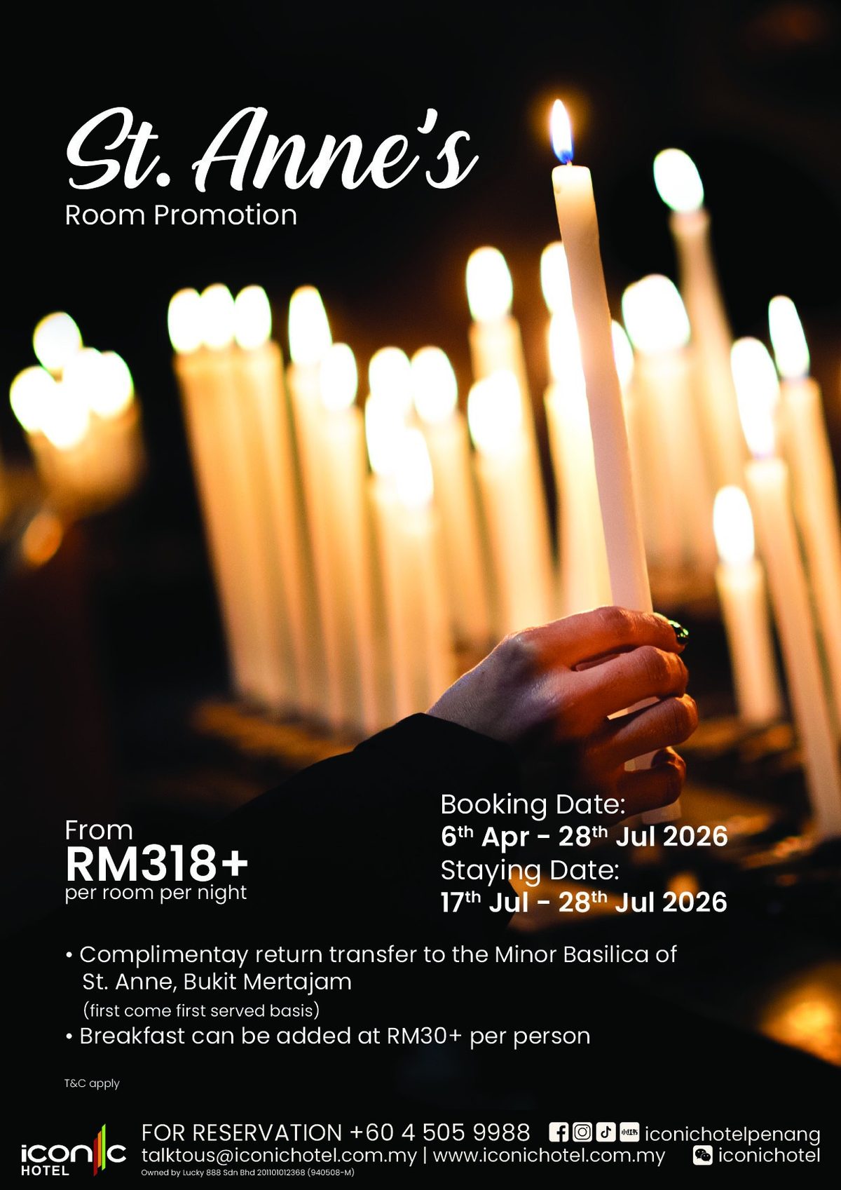 St. Anne's Room Promotion by Iconic Hotel