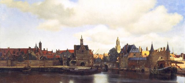 Vermeer view of delft uitsnede