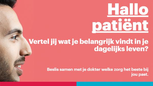 Hallo patiënt vertel jij wat je belangrijk vindt in je dagelijks leven?