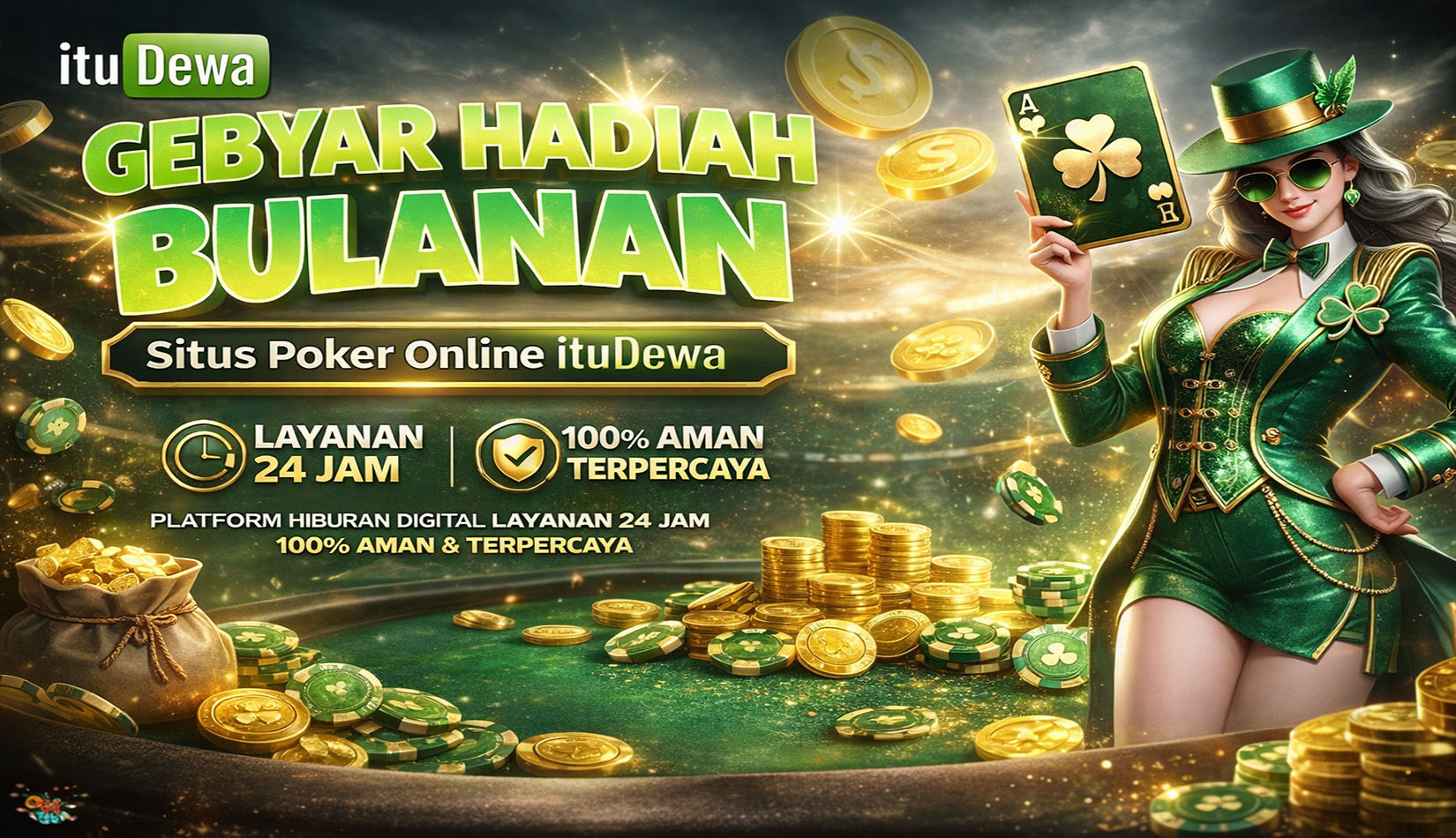 Gebyar Hadiah Bulanan Situs Poker Online ituDewa Platform Hiburan Digital Layanan 24 Jam 100% Aman & Terpercaya