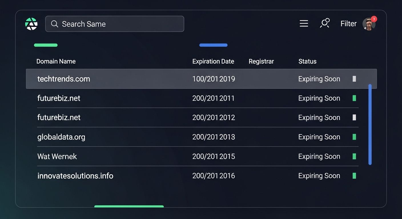 find domains that are expiring