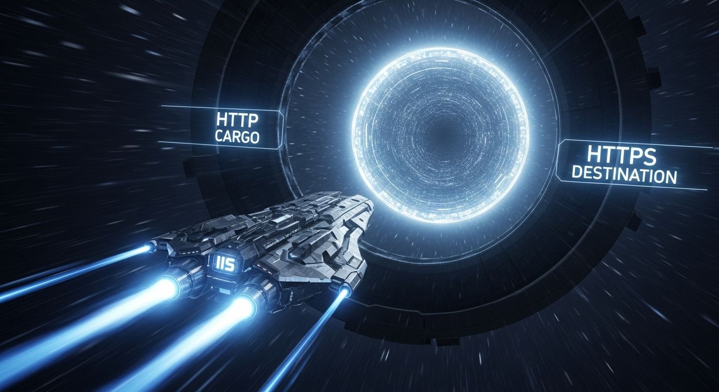 iis forward http to https