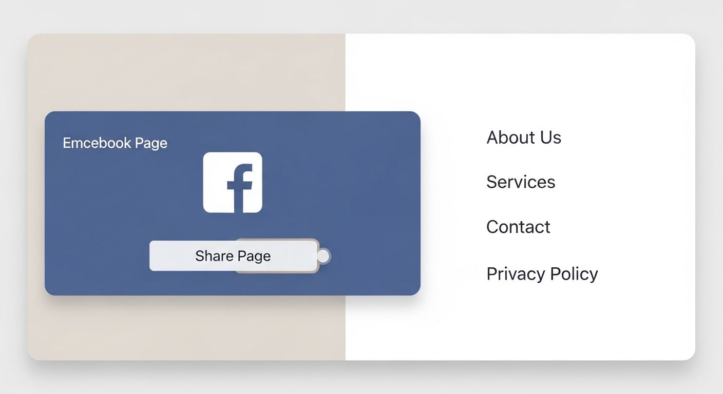 share facebook page on website