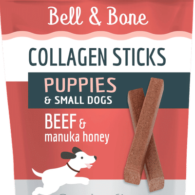 Bell & Bone Collagen Chew Sticks - Beef & Manuka Honey Small Dogs & Puppies