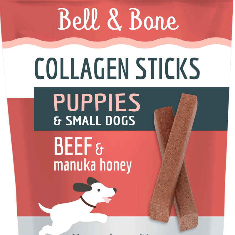 Bell & Bone Collagen Chew Sticks - Beef & Manuka Honey Small Dogs & Puppies